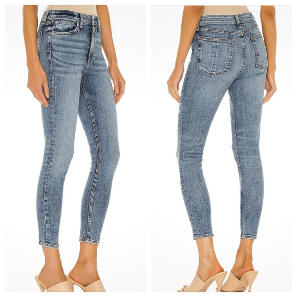 Rag & Bone Nina High Rise Ankle Skinny Jean in Norwalk Wash Women's Size 26 - Picture 2 of 12
